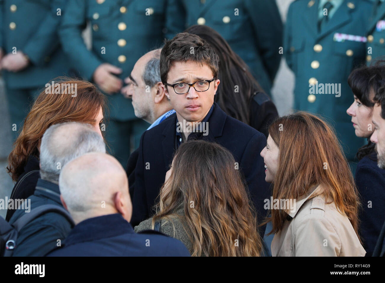 Madrid, Espagne. Mar 11, 2019. Iñigo Errejon, candidat au Conseil de Madrid, vu assister en cas de rendre hommage aux victimes de la 11M. Credit : Jesús Encarna/Alamy Live News Banque D'Images