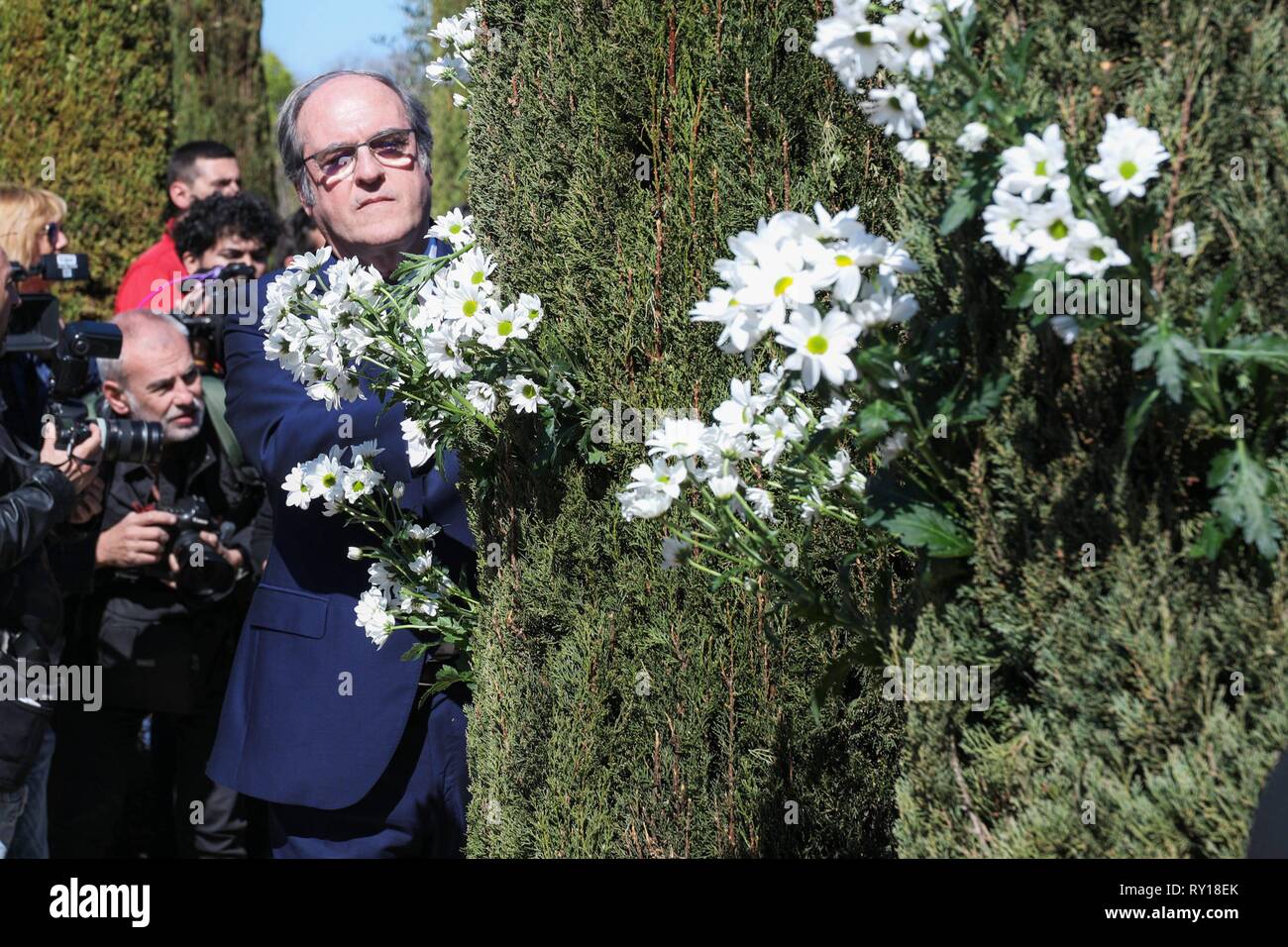 Madrid, Espagne. Mar 11, 2019. Angel Gabilondo vu leur participation à l'activité de l'Association des Victimes du Terrorisme (AVT) dans le parc El Retiro de la mémoire des victimes des attentats du 11 mars 2004. Credit : CORDON PRESS/Alamy Live News Banque D'Images