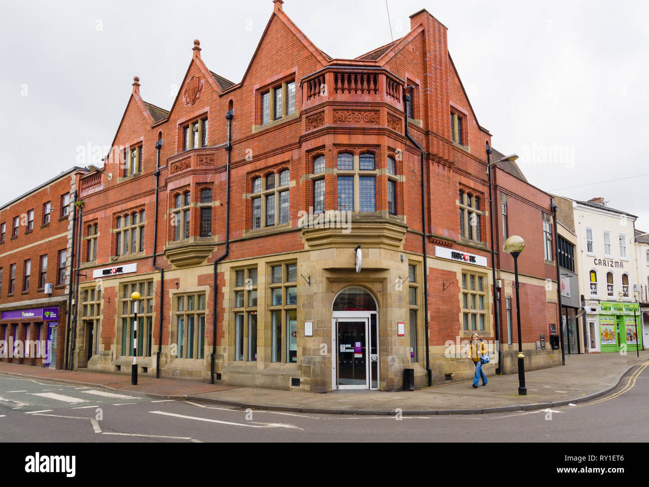La succursale de banque HSBC en Angleterre Shropshire Oswestry Banque D'Images