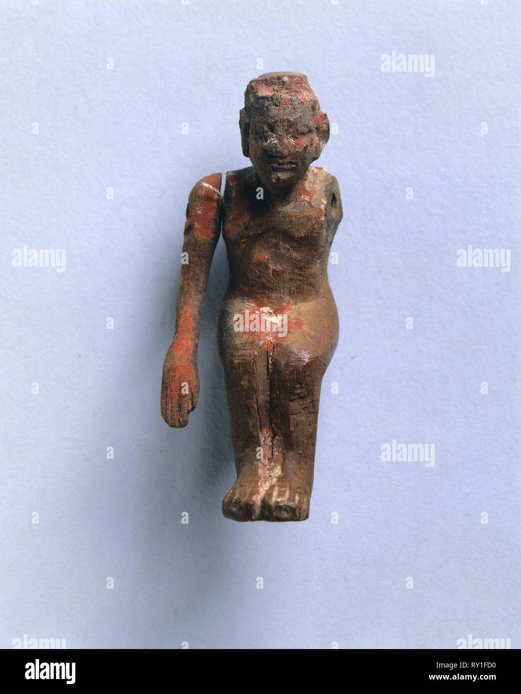 Rameur modèle ( ?), 2040-1648 BC. L'Égypte, Meir ( ?), Moyen Empire, 2040-1648 avant JC. Tamaris peint ; total : 5,4 x 1,9 x 3 cm (2 1/8 x 3/4 x 1 3/16 in Banque D'Images