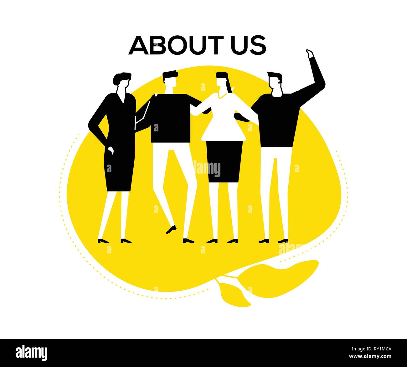 À propos de nous - télévision style design vector illustration Illustration de Vecteur