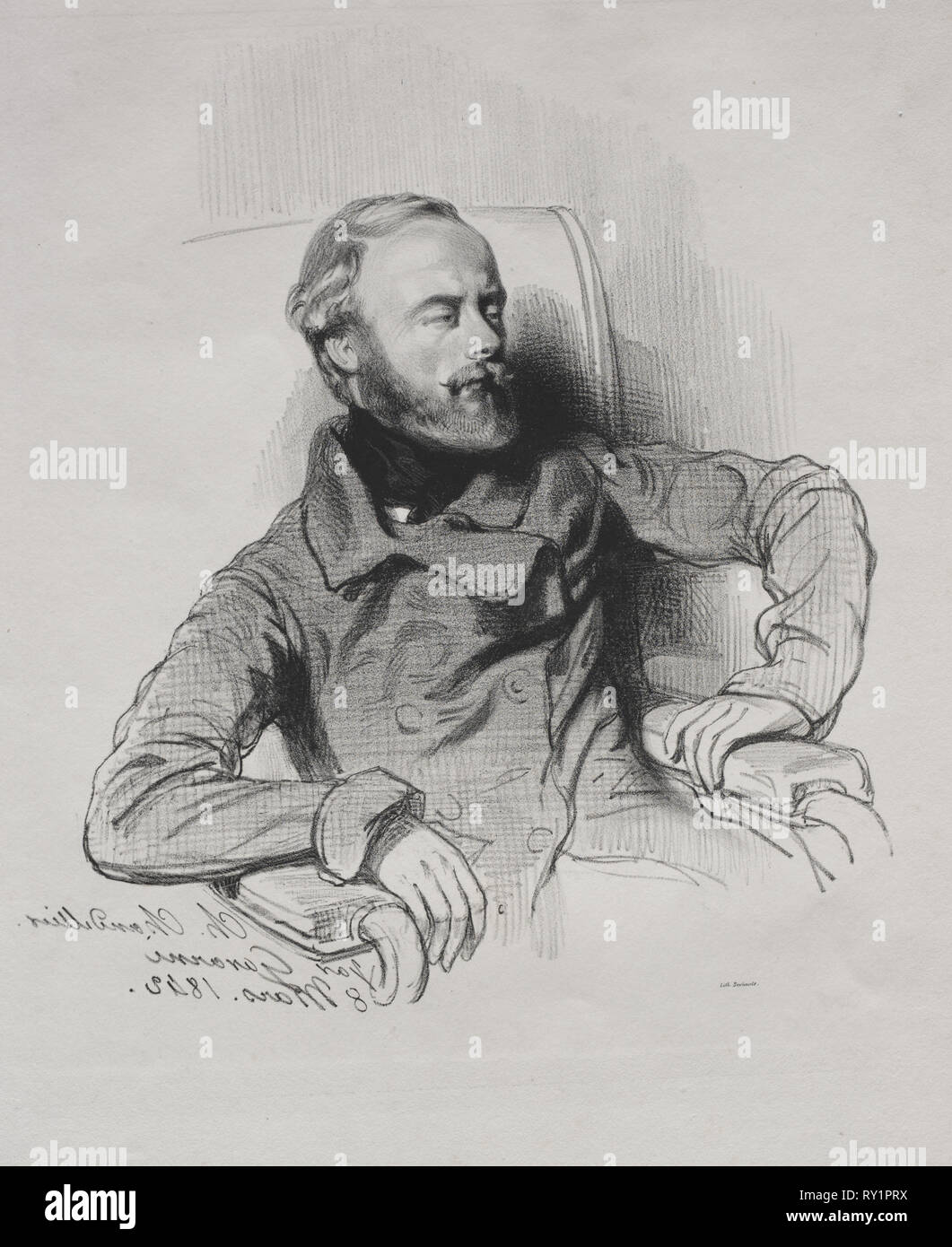 Ch. Chandellier, 1842. Paul Gavarni (Français, 1804-1866). Lithographie Banque D'Images