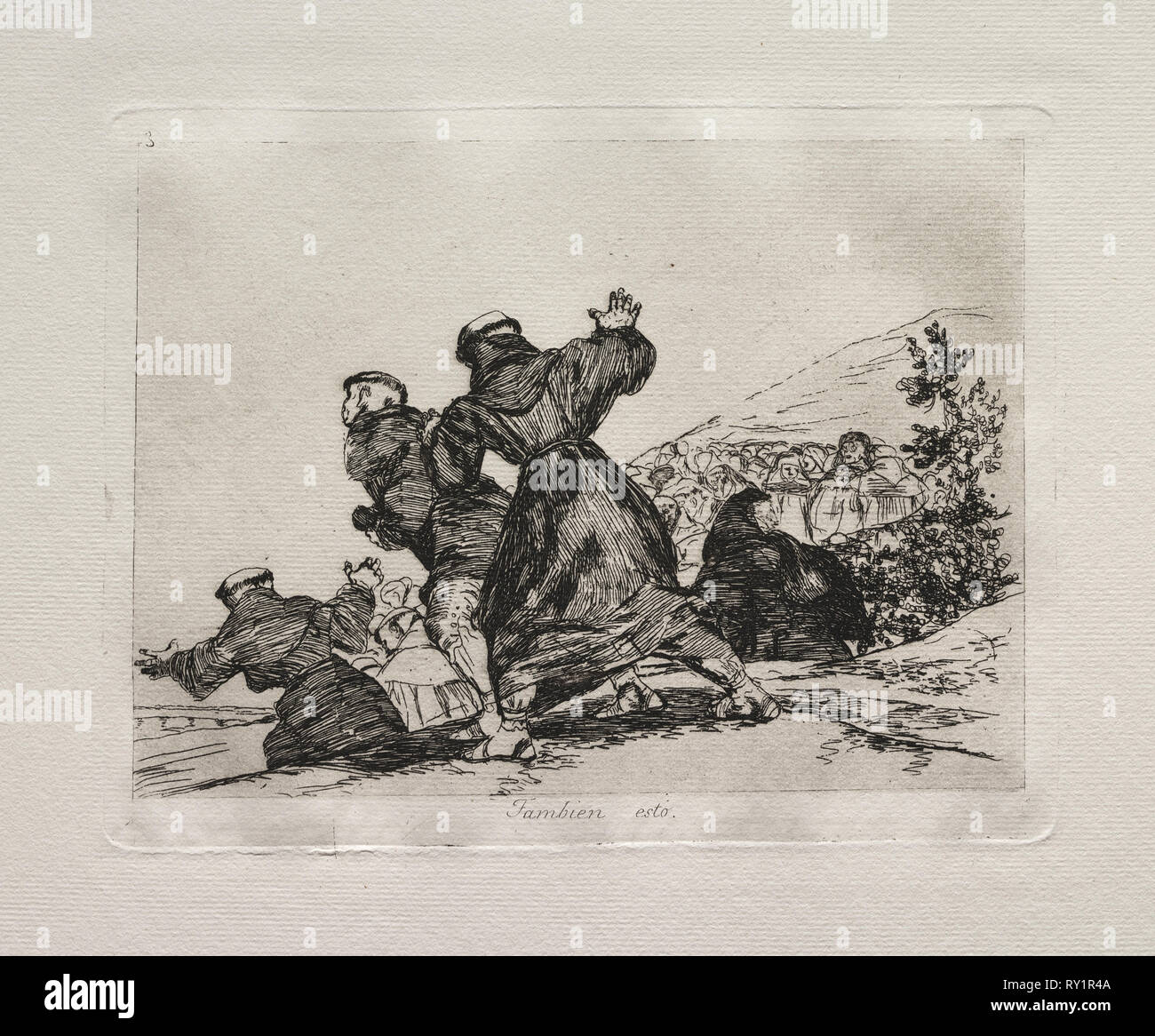 Les horreurs de la guerre : cela aussi. Francisco de Goya (Espagnol, 1746-1828). Eau-forte Banque D'Images