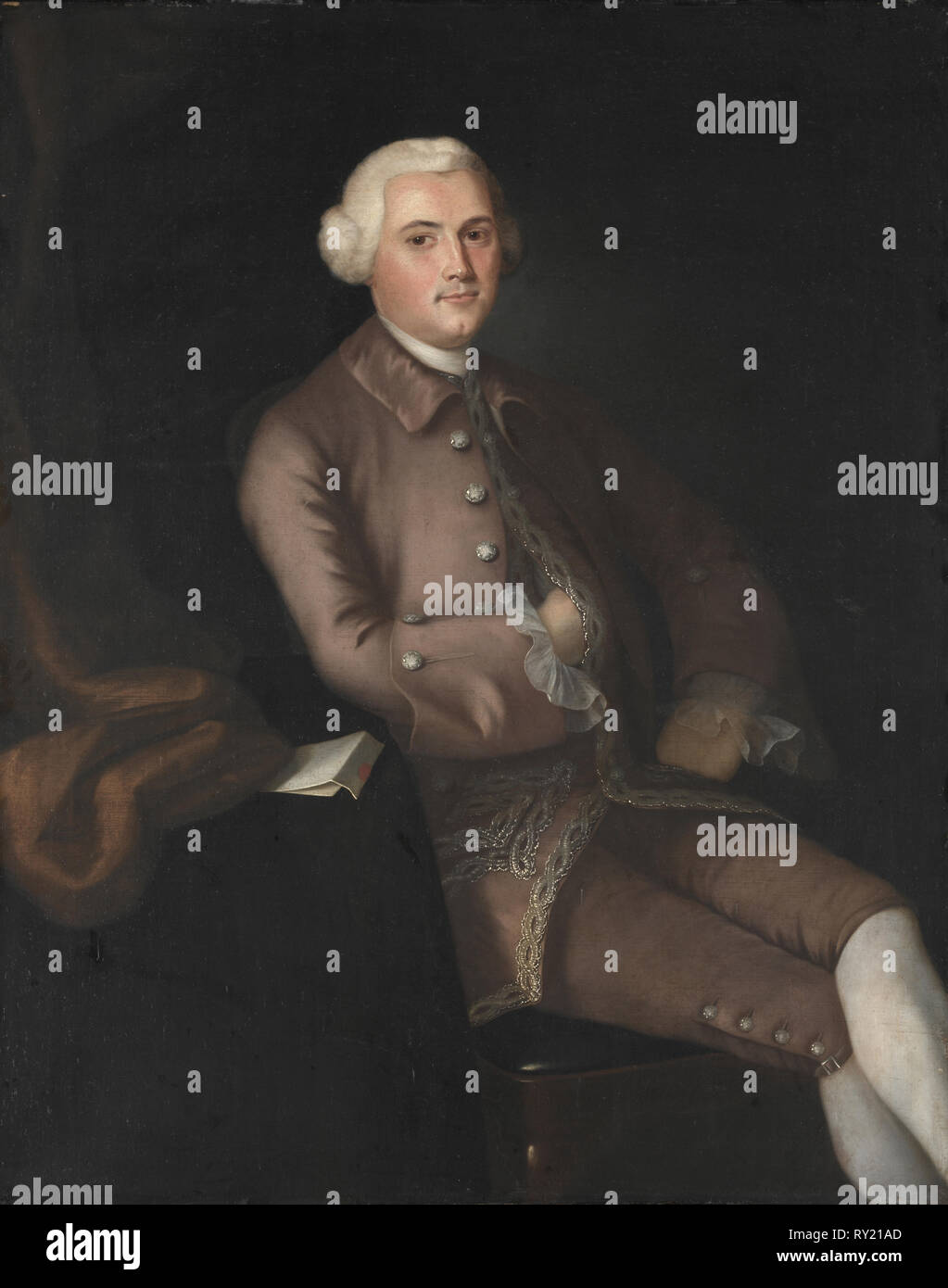 John Browne, ch. 1760. Joseph Blackburn (américain). Huile sur toile non encadrée ; : 123 x 99 cm (48 x 39 in 7/16 Banque D'Images