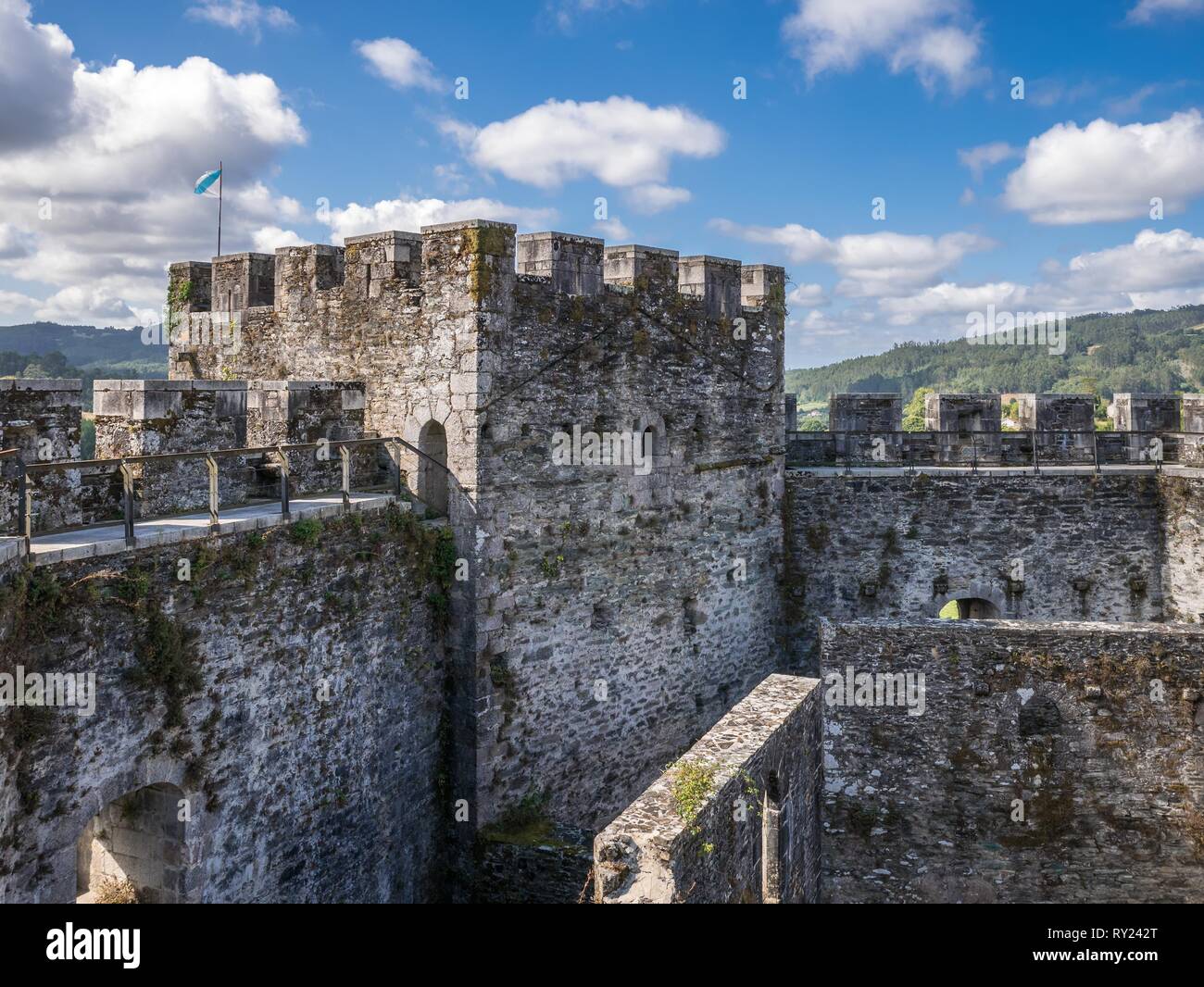 Château de Moeche, Galice Banque D'Images