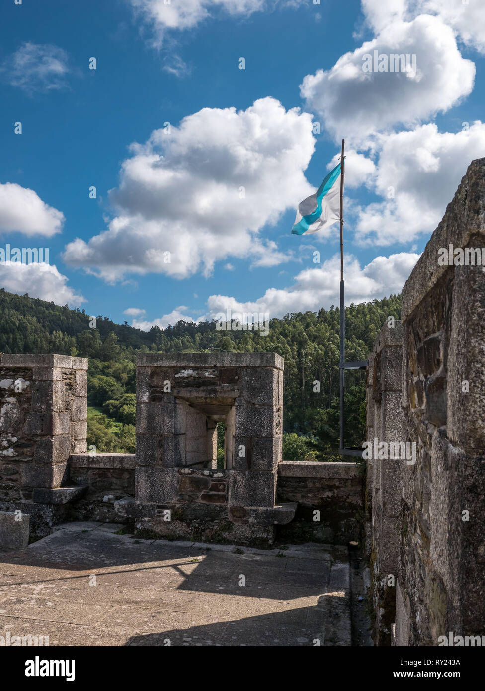 Château de Moeche, Galice Banque D'Images