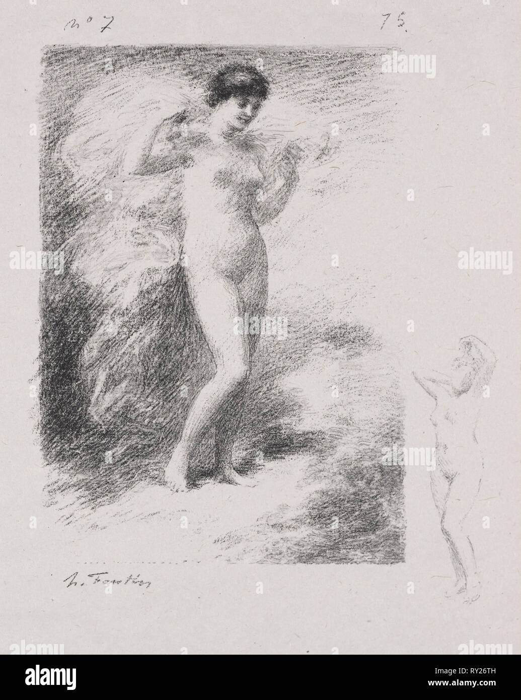 Néère. Henri Fantin-Latour (Français, 1836-1904). Lithographie Banque D'Images