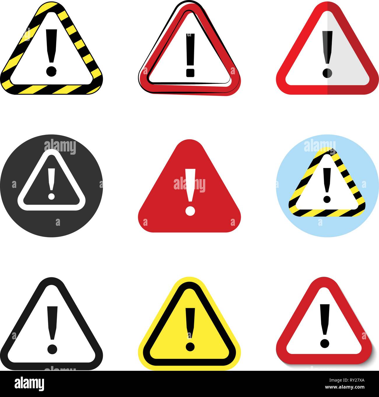 Le signe de danger, avertissement, signe d'attention. Danger Avertissement Attention, l'icône icône icône Illustration de Vecteur