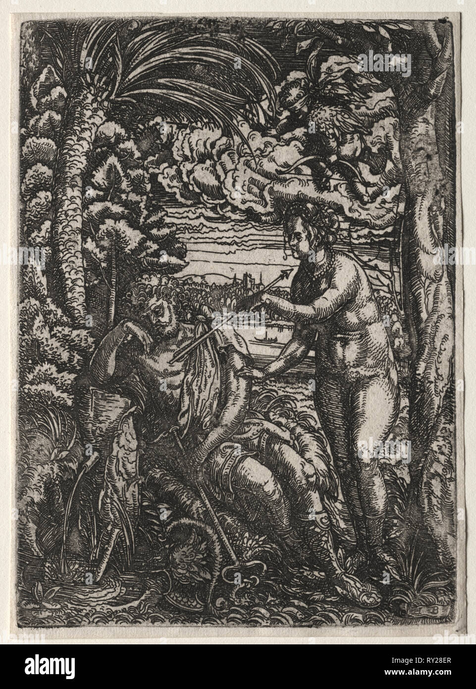 Vénus et Mercure. Hans Burgkmair (allemand, 1473-1531). Eau-forte Banque D'Images