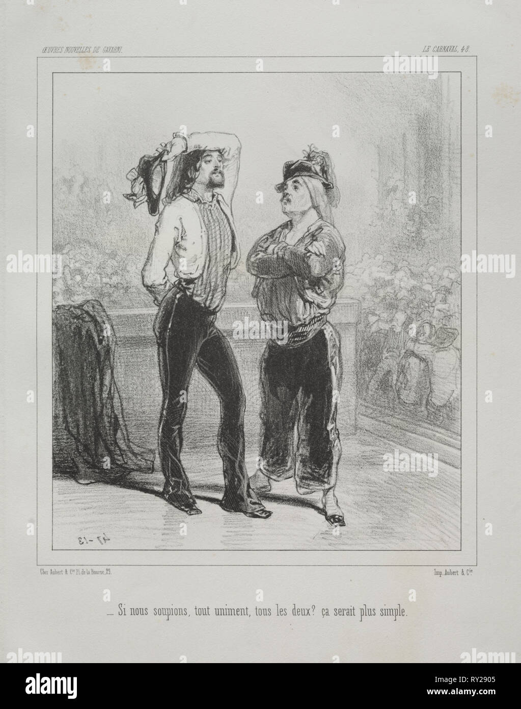 Carnaval. Paul Gavarni (Français, 1804-1866). Lithographie Banque D'Images