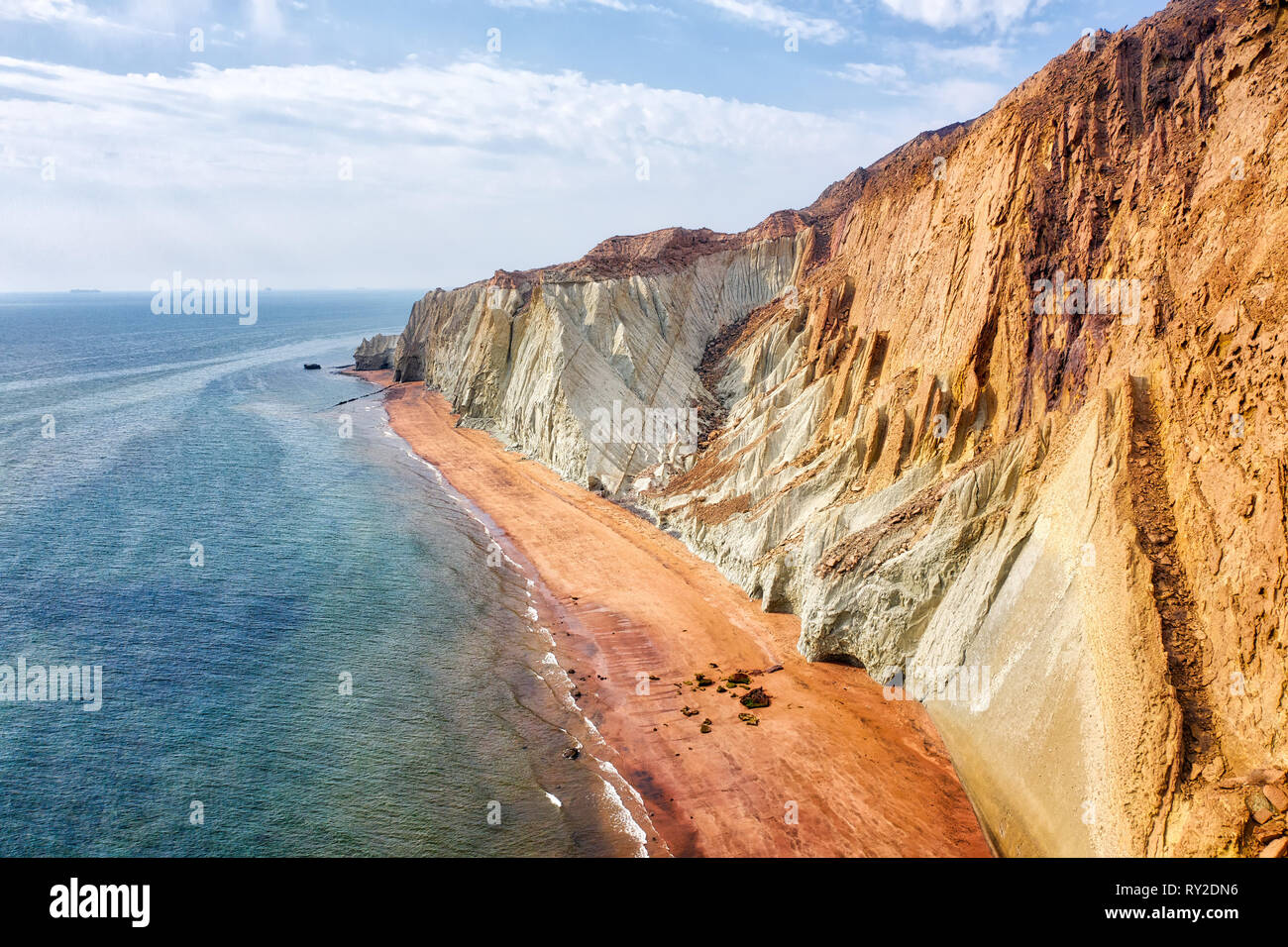 Dans l'île d'Ormuz Ormuz tout droit, l'Iran du sud prise en janvier 2019 prises en hdr Banque D'Images