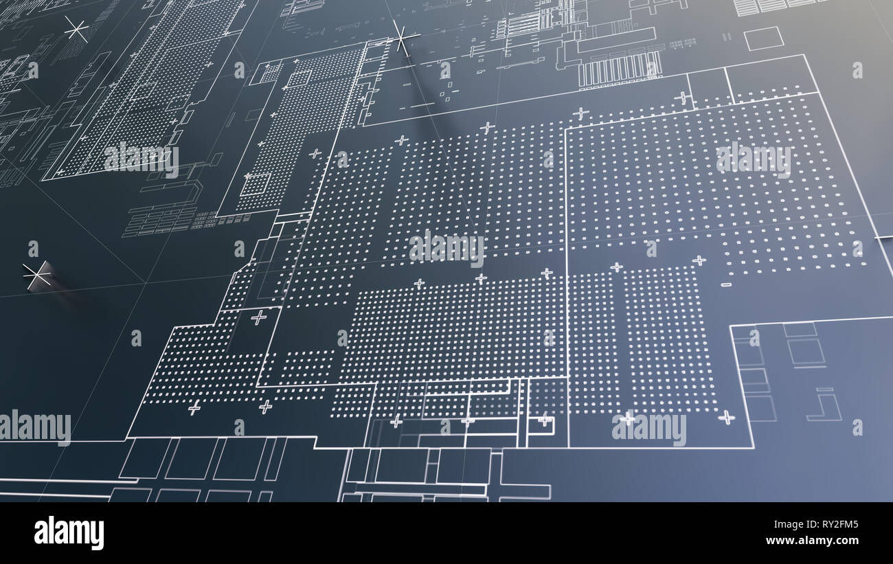 Résumé Contexte technologique avec des lignes blanches Banque D'Images