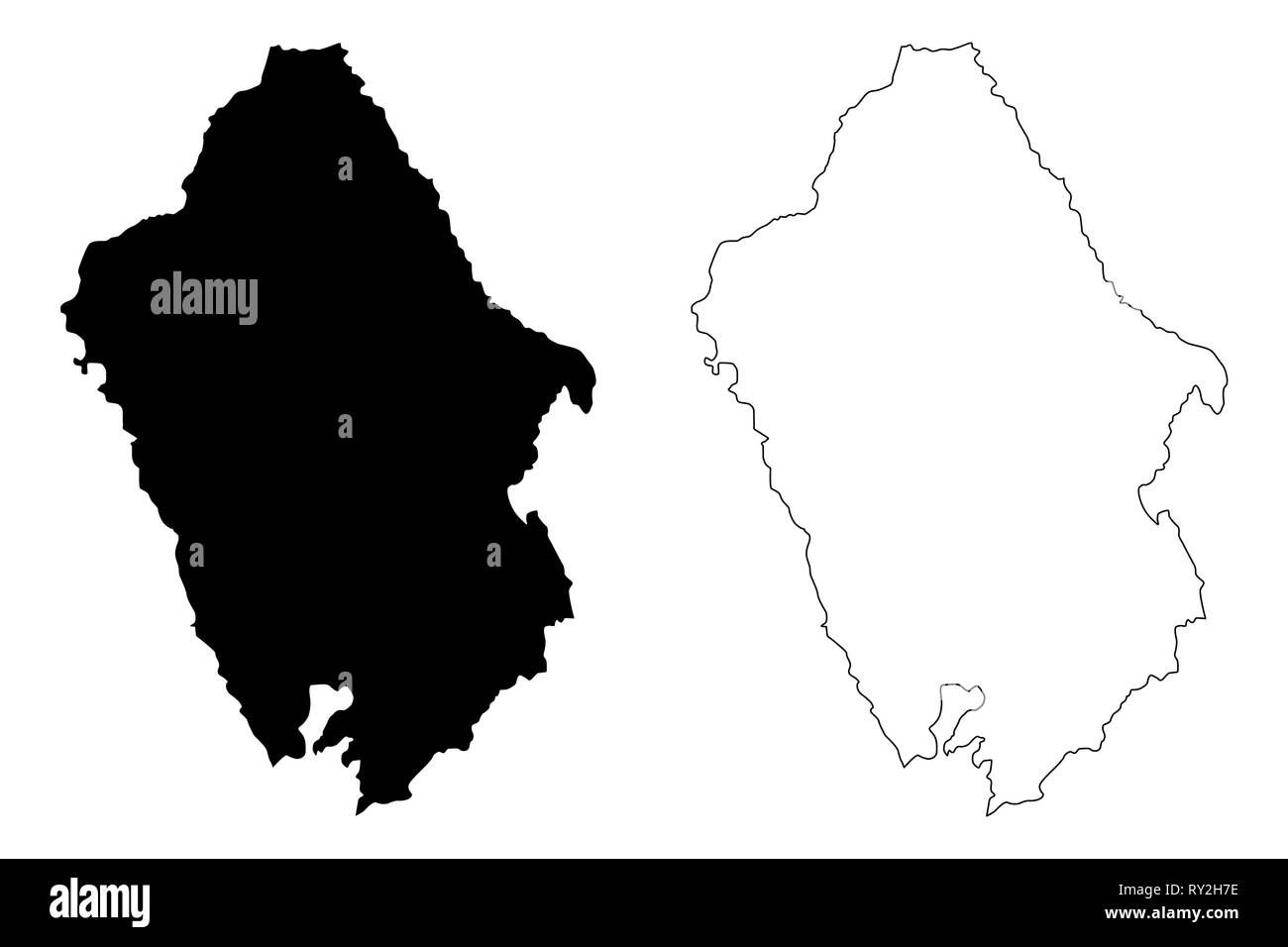 Région d'Ancash (République du Pérou, les régions du Pérou) map vector illustration, croquis gribouillis d'Ancash site Illustration de Vecteur