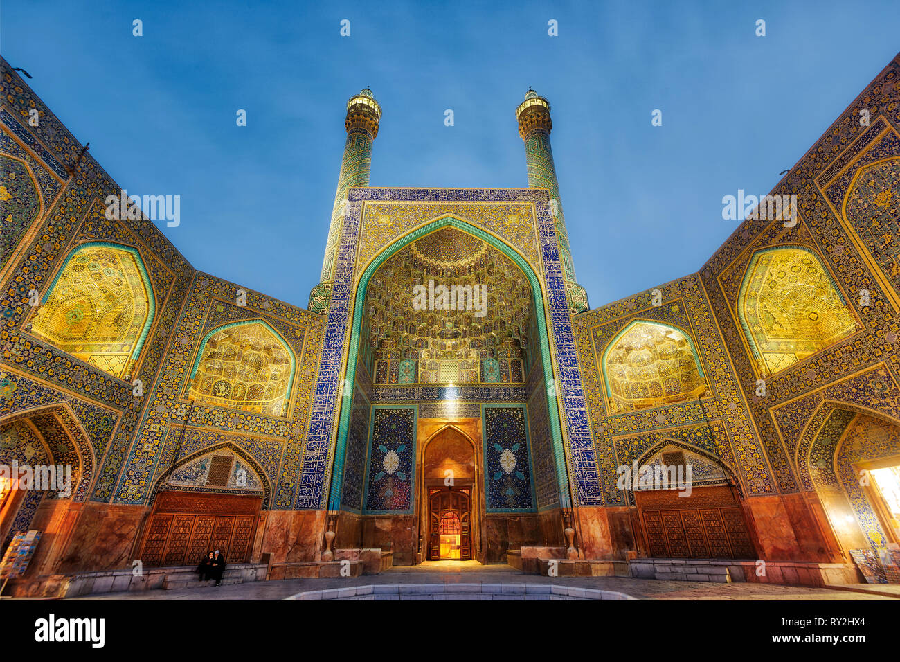 Shah mosquée à Naqsh-e Jahan Square à Isfahan, Iran, prises en janvier 2019 prises en hdr Banque D'Images