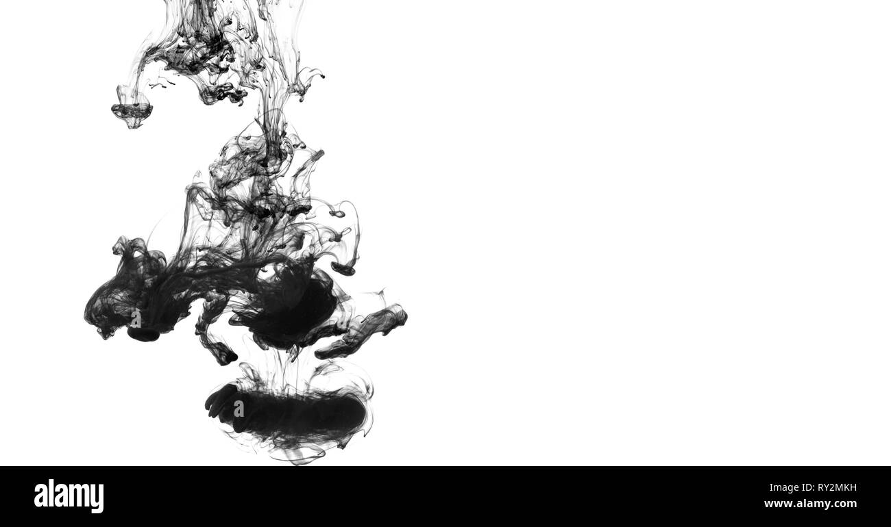 Sous l'encre noire Banque D'Images