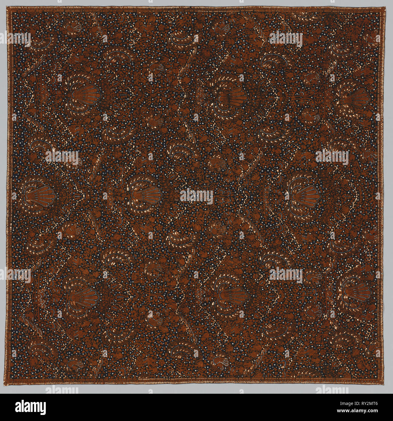 Chiffon de tête, fin des années 1800. L'Indonésie, Java central, fin du xixe siècle. Batik ; coton ; total : 104,1 x 104,1 cm (41 x 41 in Banque D'Images