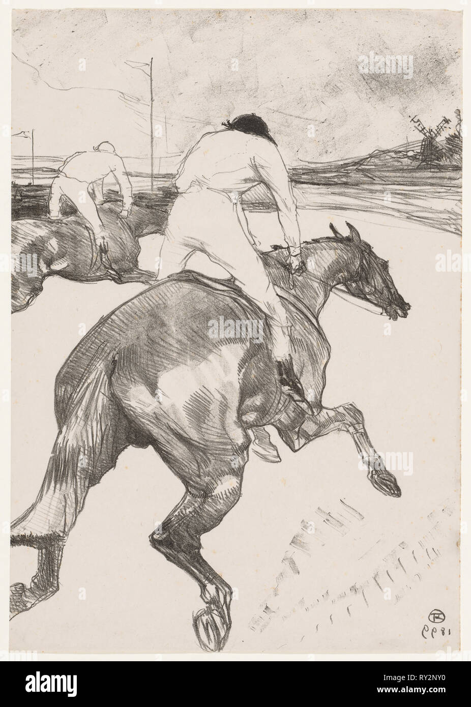 Le Jockey, 1899. Henri de Toulouse-Lautrec (Français, 1864-1901). Lithographie Banque D'Images