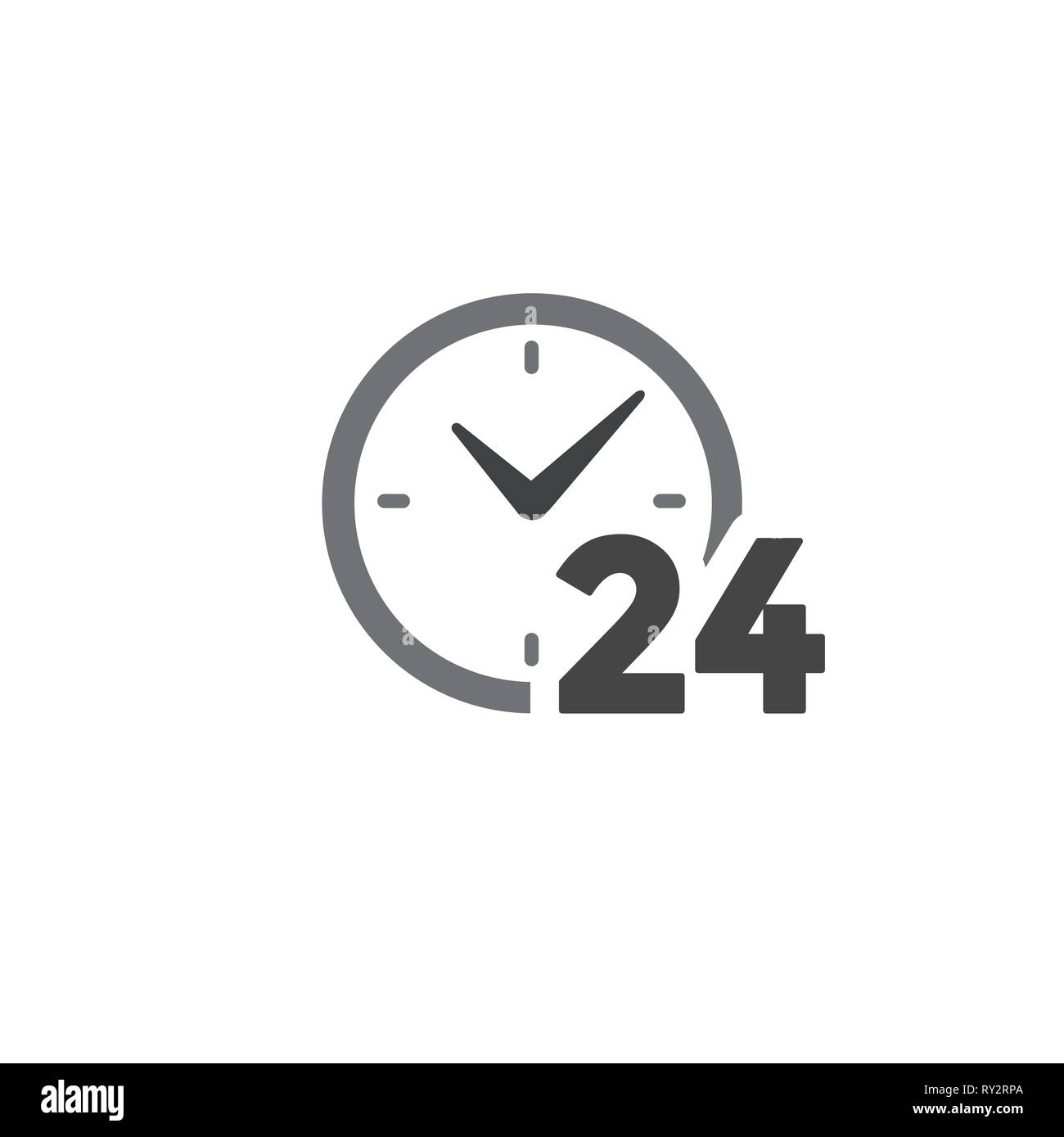 L'icône w Gestion du temps, dépêchez-vous, la date limite et à l'heure symbolique Illustration de Vecteur