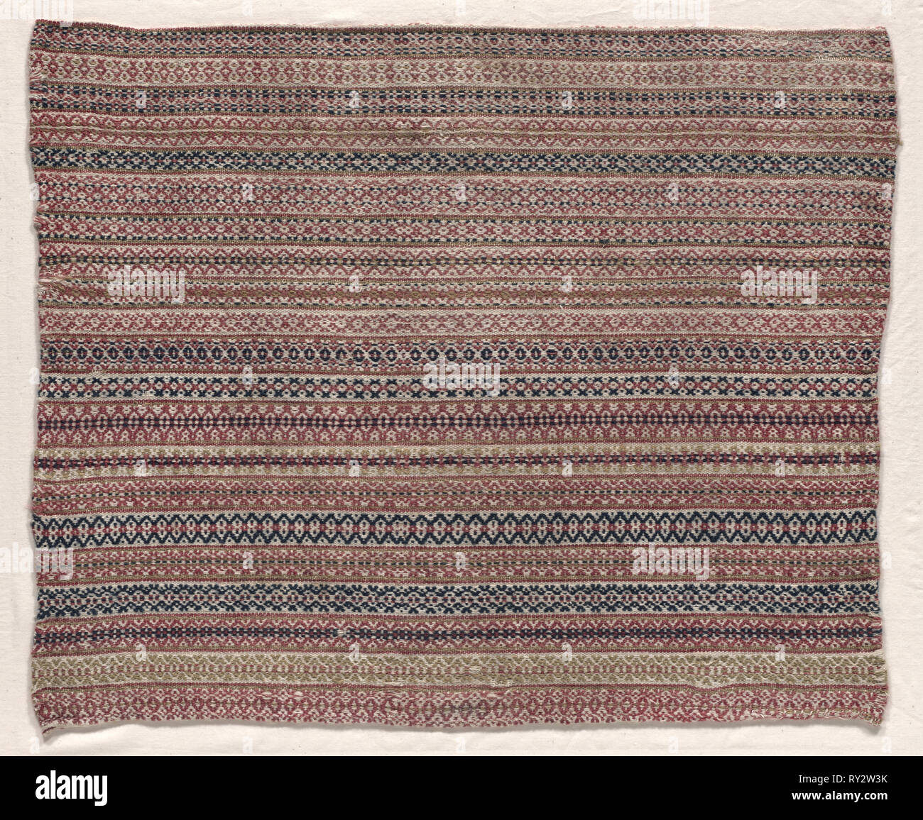 Textile, de laine, tissés, début du xixe siècle. La Suède, Dalécarlie, début du xixe siècle. Laine ; moyenne : 48,3 x 59,7 cm (19 x 23 1/2 po Banque D'Images