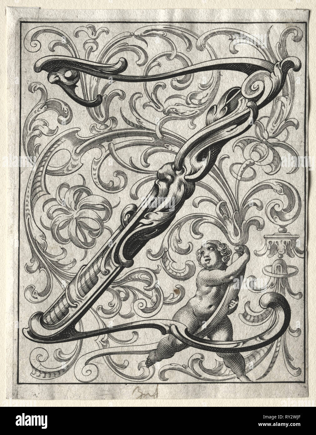 Nouvelle brochure ABC : Z, 1627. Lucas Kilian (allemand, 1579-1637). Gravure Banque D'Images