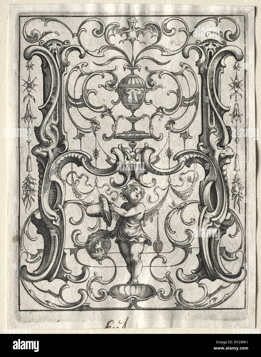 Nouvelle brochure ABC : H, 1627. Lucas Kilian (allemand, 1579-1637). Gravure Banque D'Images