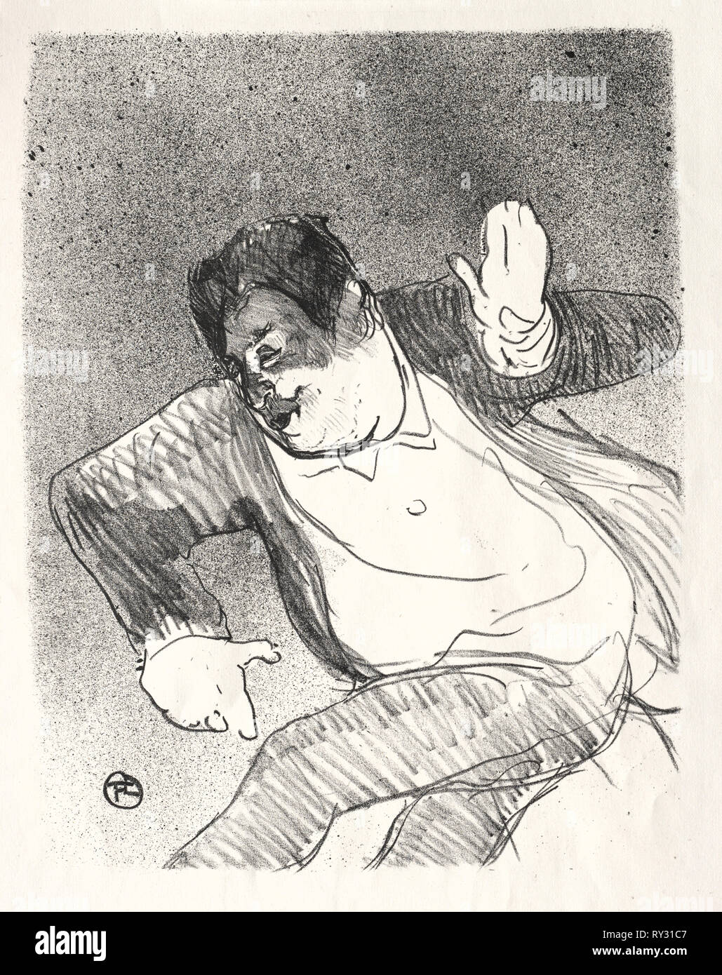 Caudieux, 1893. Henri de Toulouse-Lautrec (Français, 1864-1901). Lithographie Banque D'Images