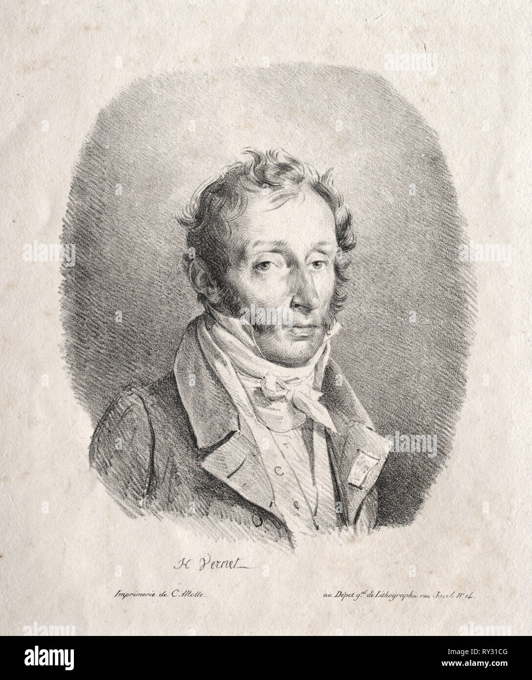 Carle Vernet, 1817. Horace Vernet (Français, 1789-1863). Lithographie Banque D'Images