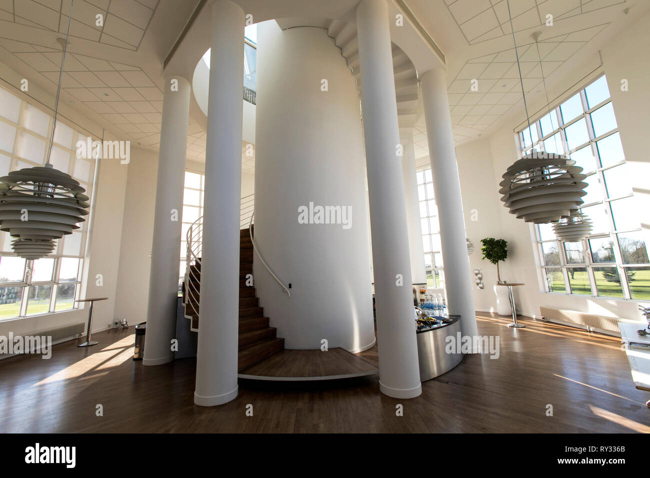 Moller Center,Cambridge. L'architecte danois Henning Larsen. £10m donnée à la construire par la Fondation Moller Maersk, qui fait partie de la famille d'expédition. Banque D'Images
