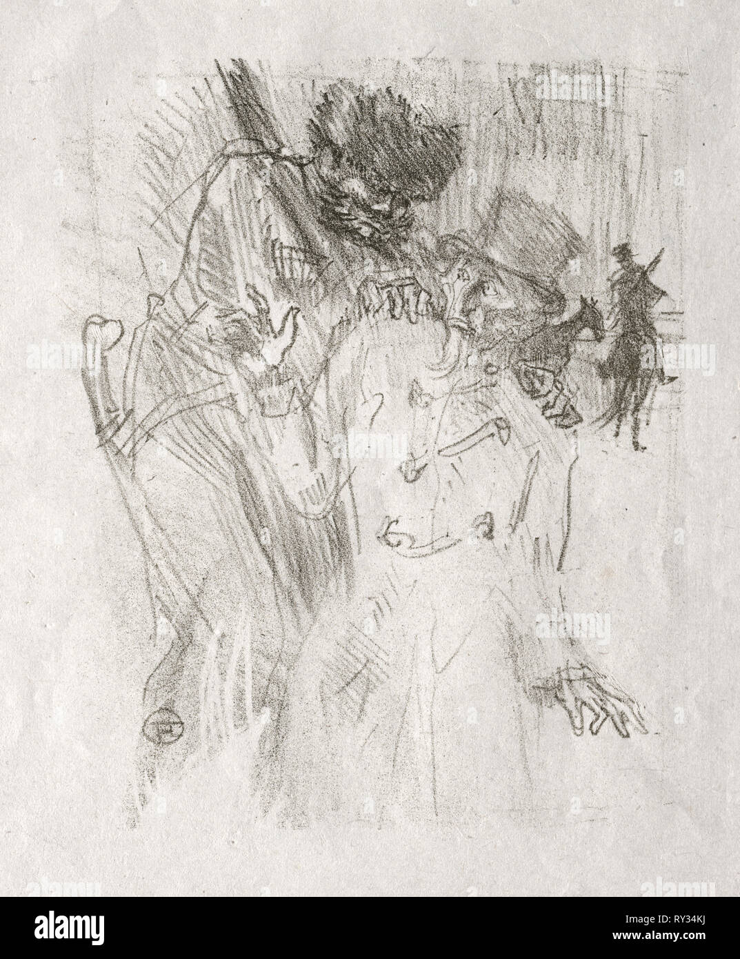 Au pied du Sinaï : Arrestation de Schlomé Fuss, 1898. Henri de Toulouse-Lautrec (Français, 1864-1901). Lithographie Banque D'Images