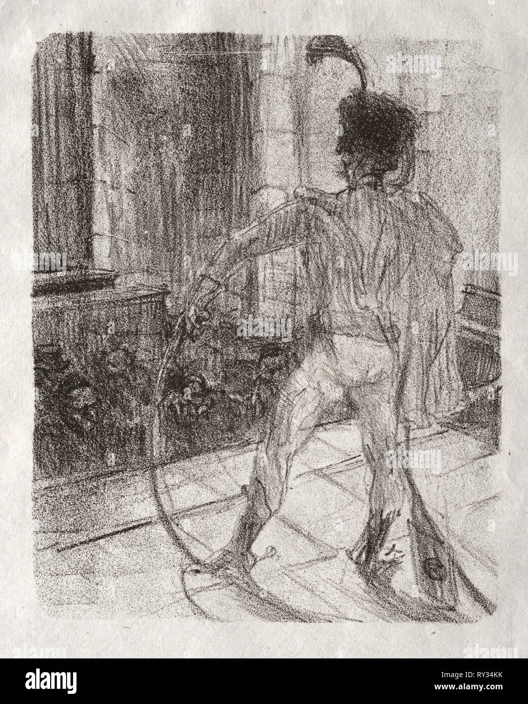 Au pied du Sinaï : Schlomé Fuss à la Synagogue, 1898. Henri de Toulouse-Lautrec (Français, 1864-1901). Lithographie Banque D'Images