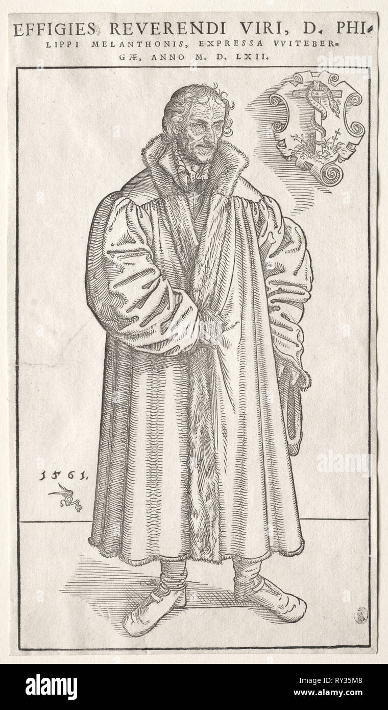 Philipp Melanchthon. Lucas Cranach (allemand, 1515-1586). Gravure sur bois Banque D'Images