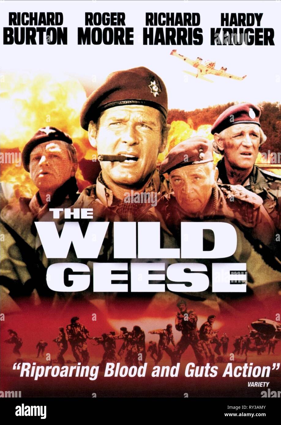 KRUGER,MOORE,BURTON,HARRIS, L'Oie Sauvage, 1978 Banque D'Images