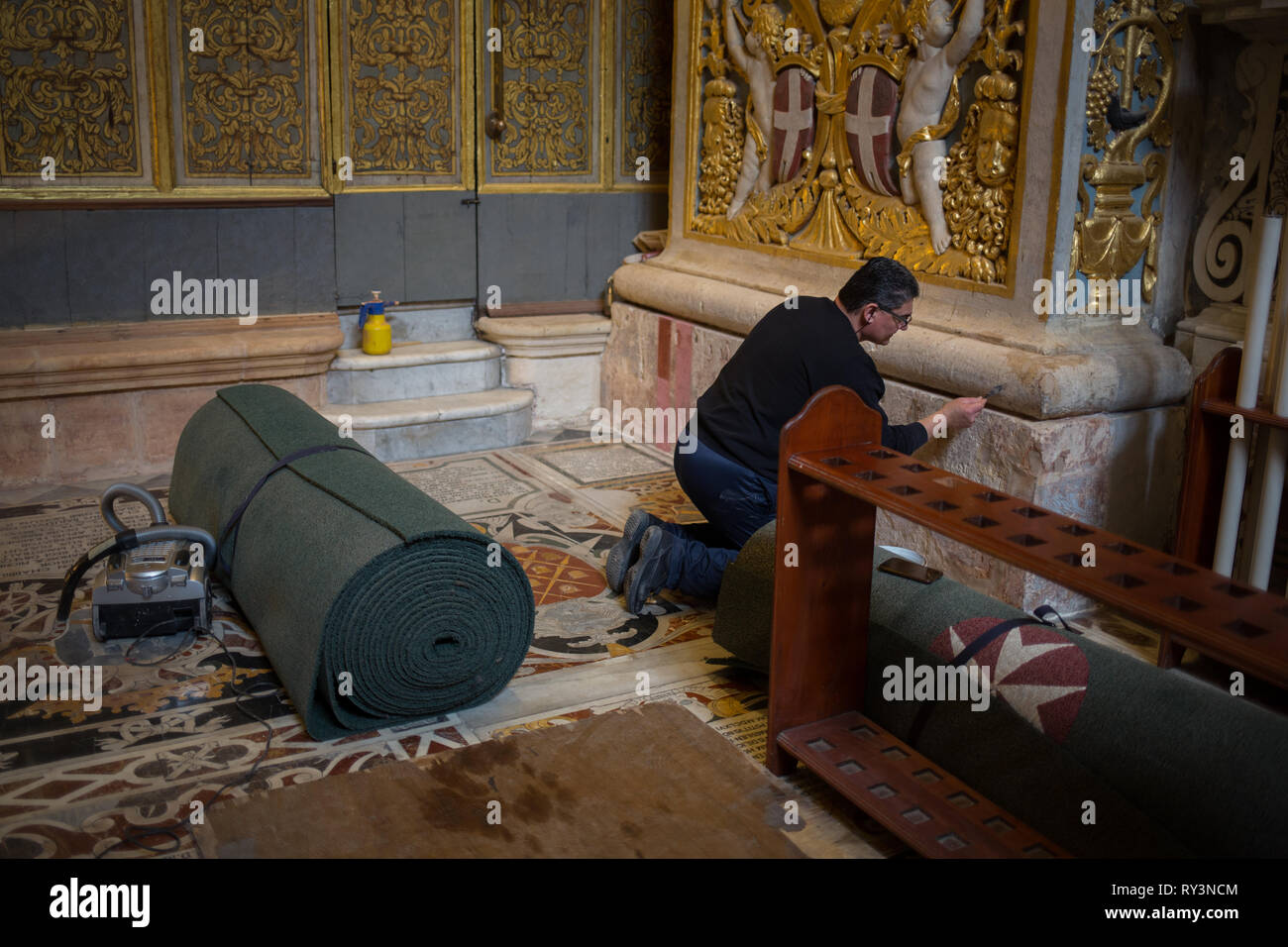 Intérieur de St John's Co-cathédrale, à La Valette, Malte, 22 février 2019. Banque D'Images