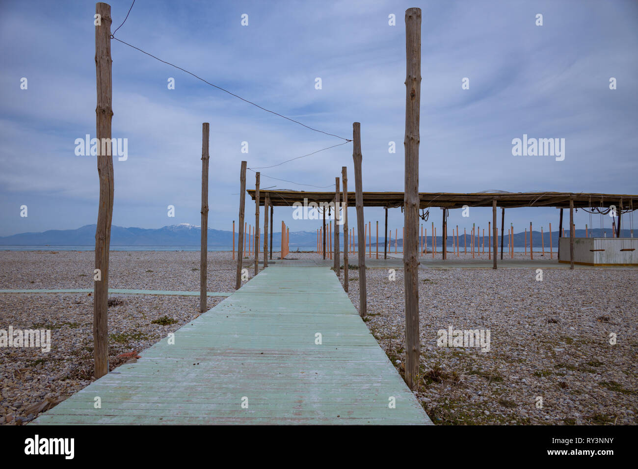 Vrachati beach, Grèce Korinthia Banque D'Images