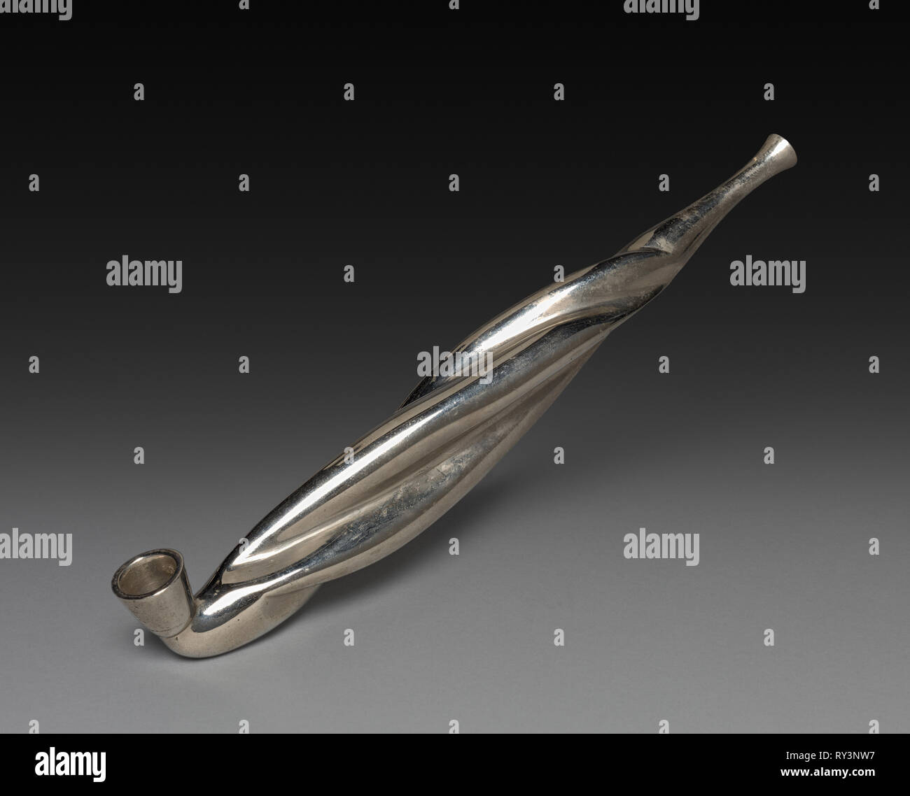 Pipe, années 1800, années 1900. Le Japon, 19e-20e siècle. Metal ; Total : 23 cm (9 1/16 po Banque D'Images