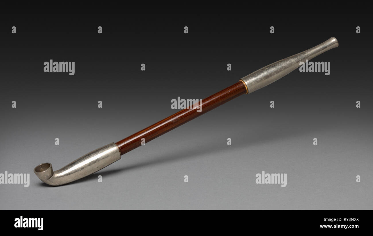 Pipe, années 1800, années 1900. Le Japon, 19e-20e siècle. Bambou et métal ; total : 20,6 cm (8 1/8 in Banque D'Images