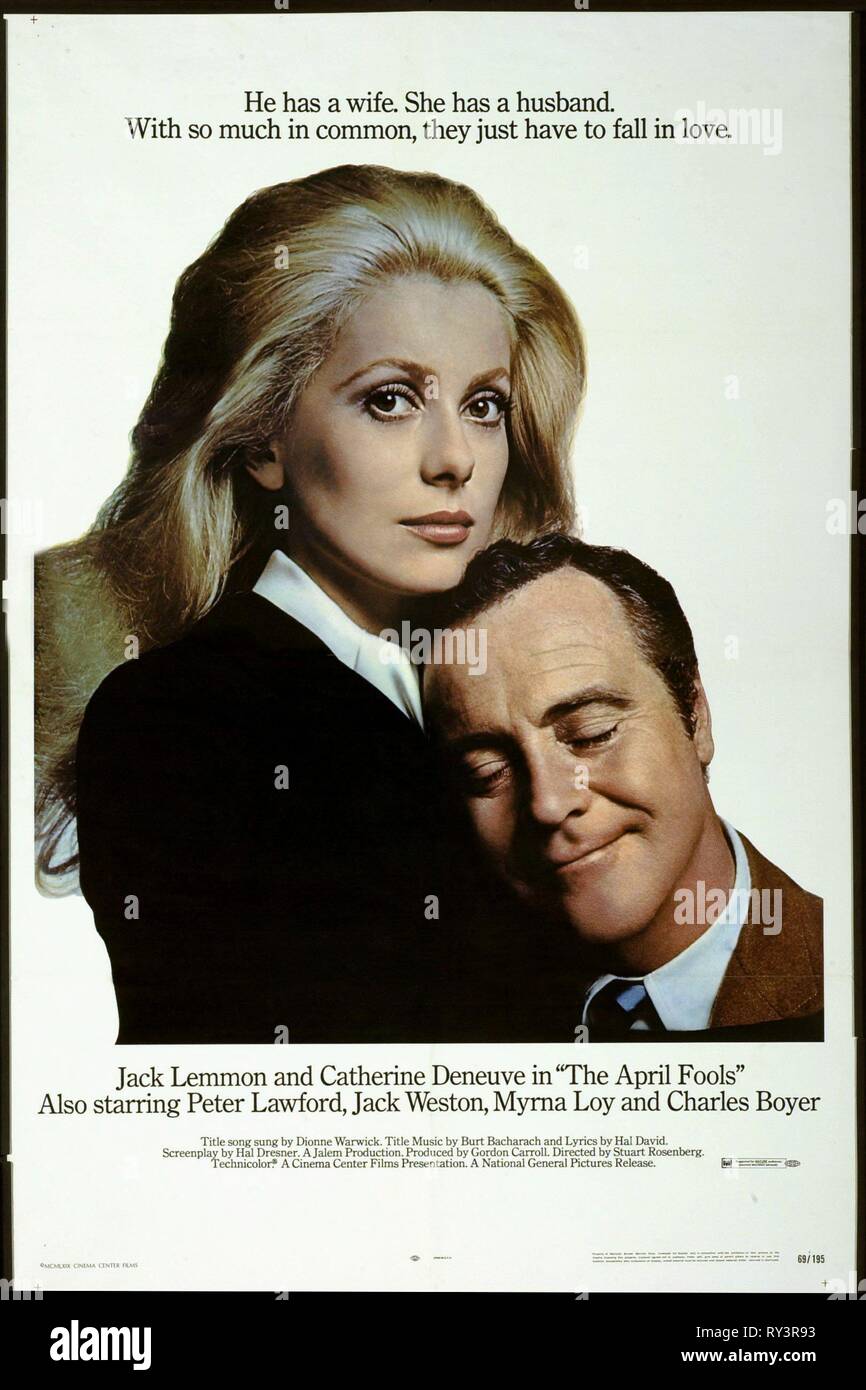 DENEUVE,LEMMON, LE POISSON D'AVRIL, 1969 Banque D'Images