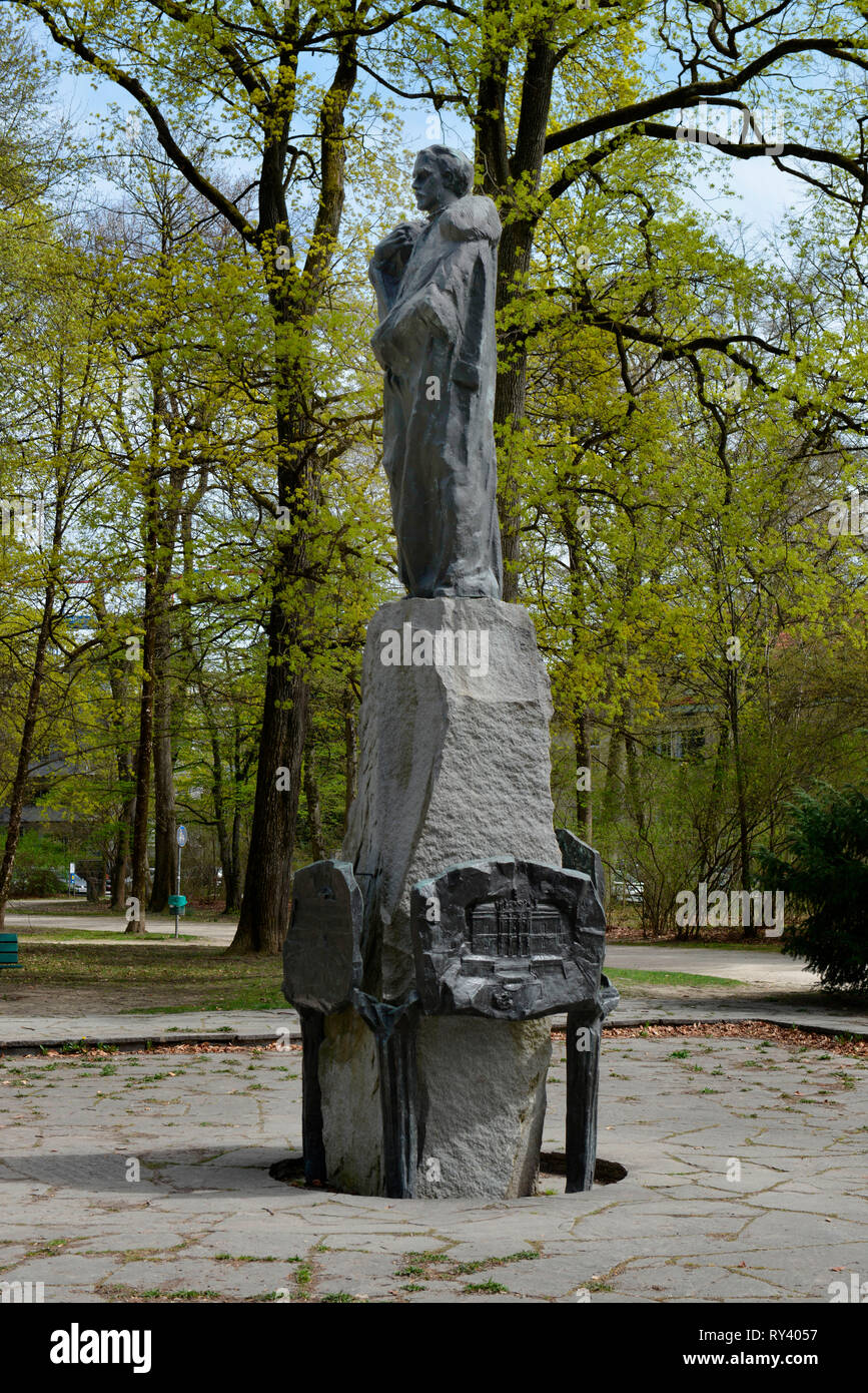 Denkmal Koenig Ludwig II. Maximiliansanlagen, Bogenhausen, Munich, Bayern, Deutschland Banque D'Images