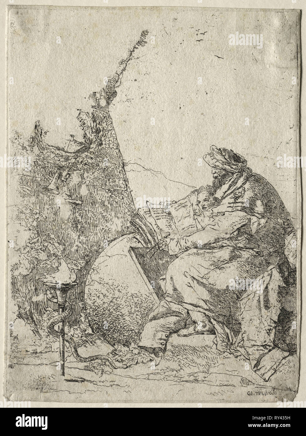 Fantasme : Le philosophe. Giovanni Battista Tiepolo (italien, 1696-1770). Eau-forte Banque D'Images