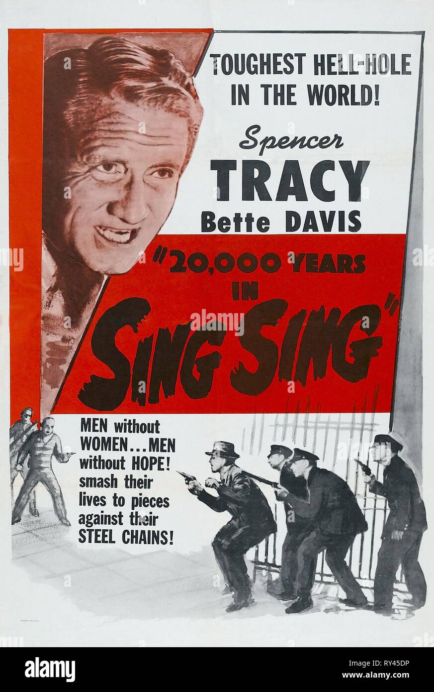 SPENCER TRACY, 20 000 ANS D'AFFICHES DANS Sing Sing, 1932 Banque D'Images