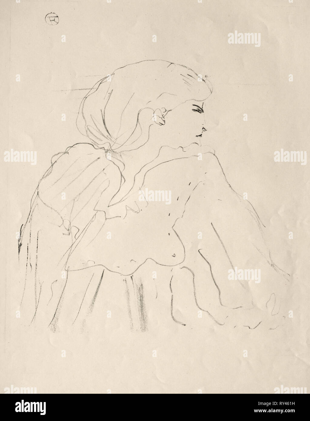 Cassive. Henri de Toulouse-Lautrec (Français, 1864-1901). Lithographie Banque D'Images