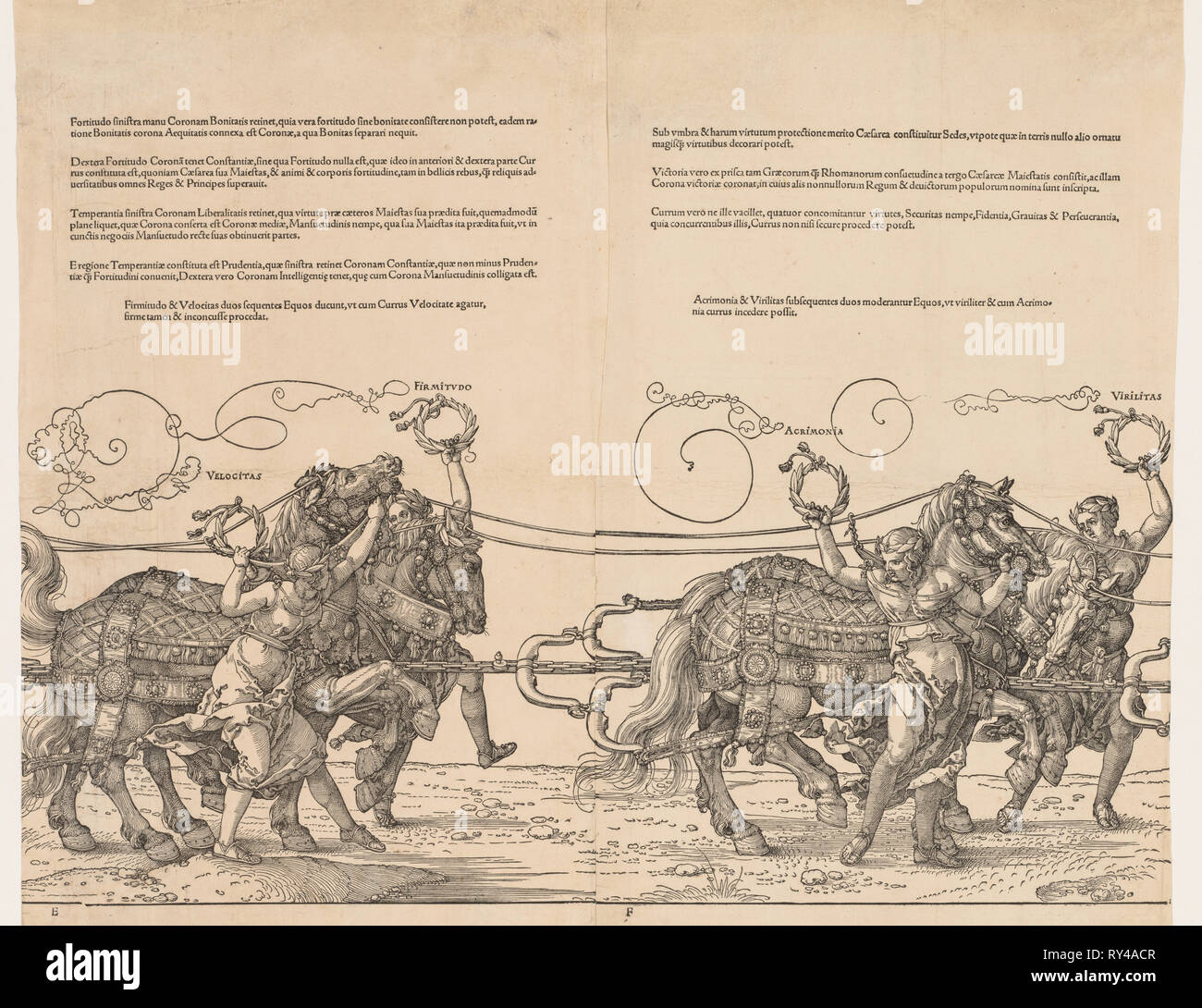 La grande voiture triomphale de l'empereur Maximilien, 1523. Albrecht Dürer (allemand, 1471-1528). Gravure sur bois Banque D'Images