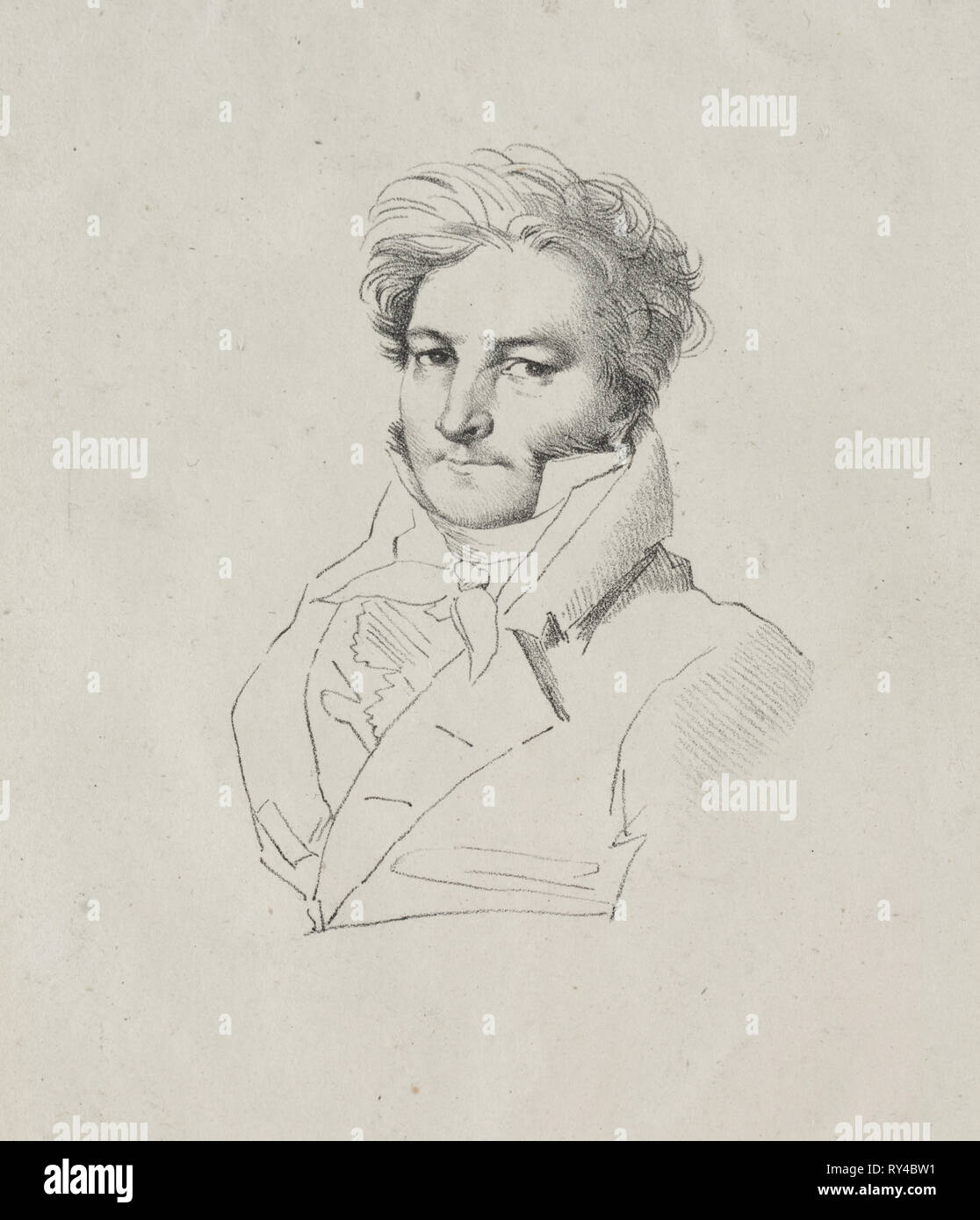 Jacques Marguet de Norvins. Jean-Auguste-Dominique Ingres (Français, 1780-1867). Lithographie Banque D'Images