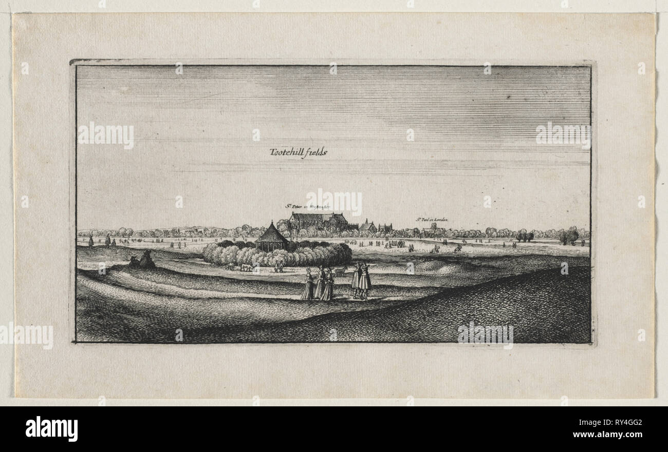 Tothill Fields. Wenceslaus Hollar, Bohème (1607-1677). Eau-forte Banque D'Images