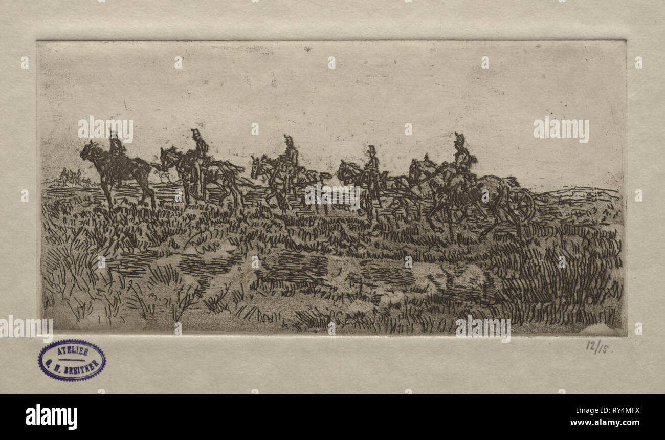 Scène de cavalerie. George Hendrik Breitner (Néerlandais, 1857-1923 Banque D'Images