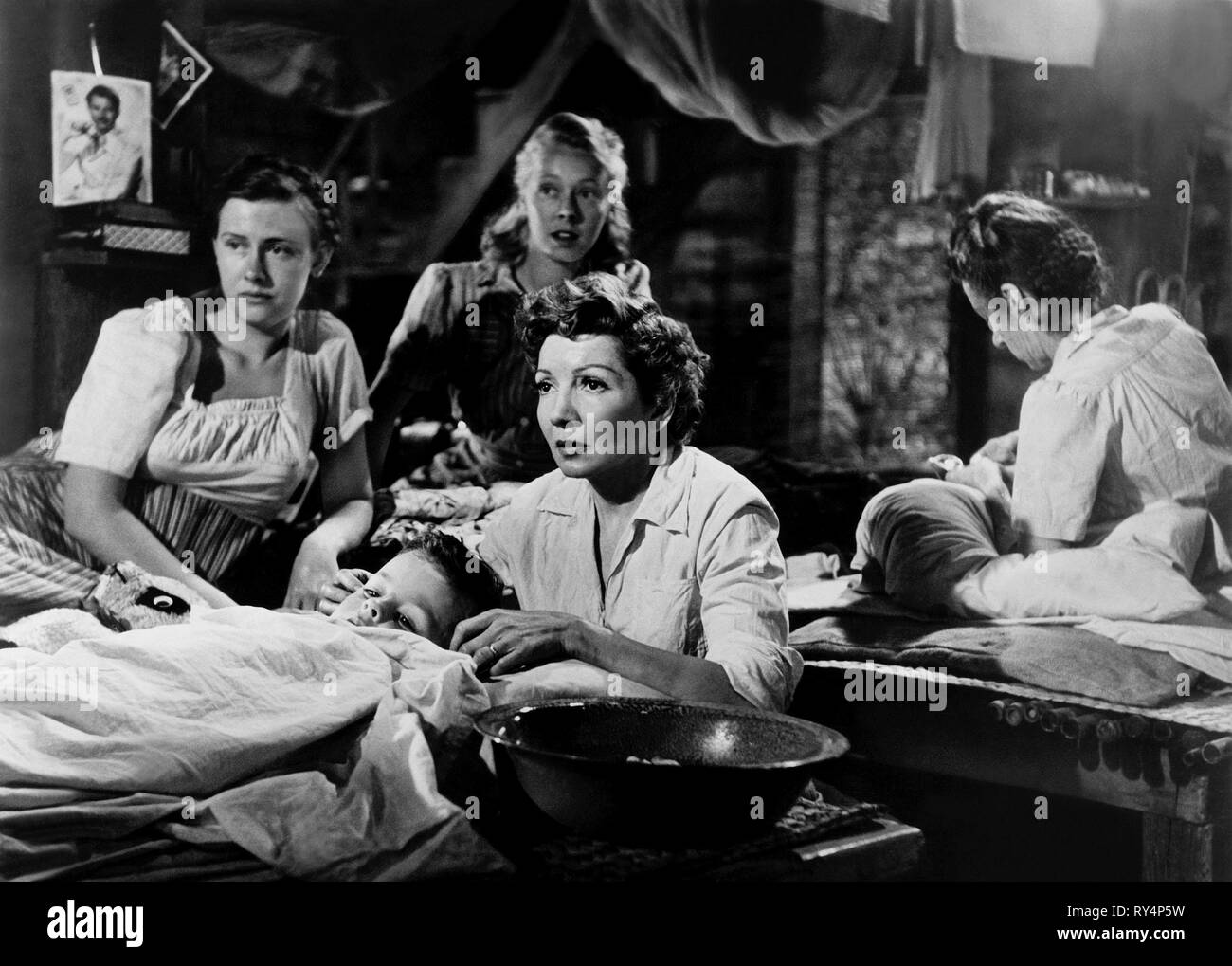 CLAUDETTE COLBERT, trois sont venus à la maison, 1950 Banque D'Images