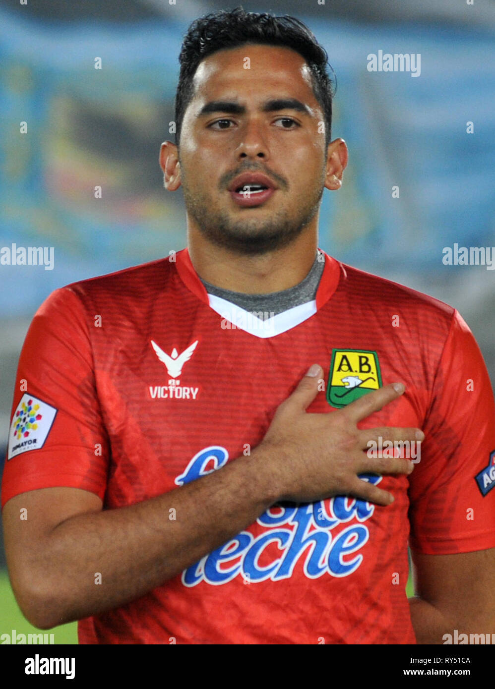 Ligue de football colombien A - Primera Liga Aguila Tournoi d'Ouverture 2019 / Club Atlético Bucaramanga ( ) - James Jose Aguirre Hernandez Banque D'Images