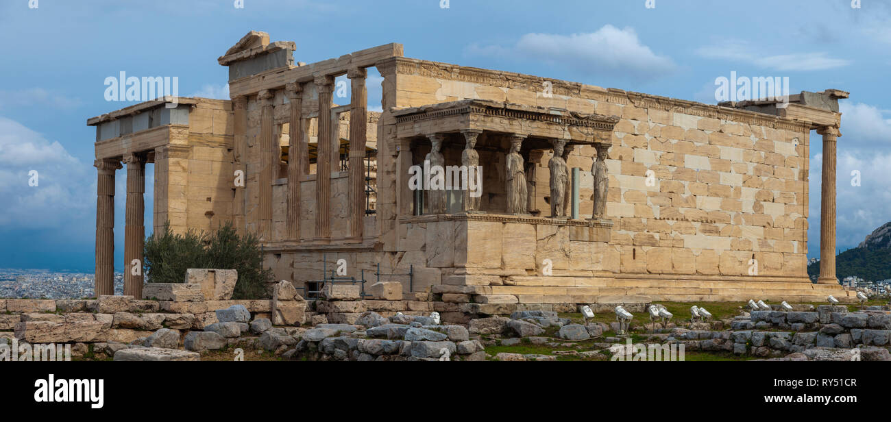 Acropole d'Athènes. Vue panoramique Banque D'Images