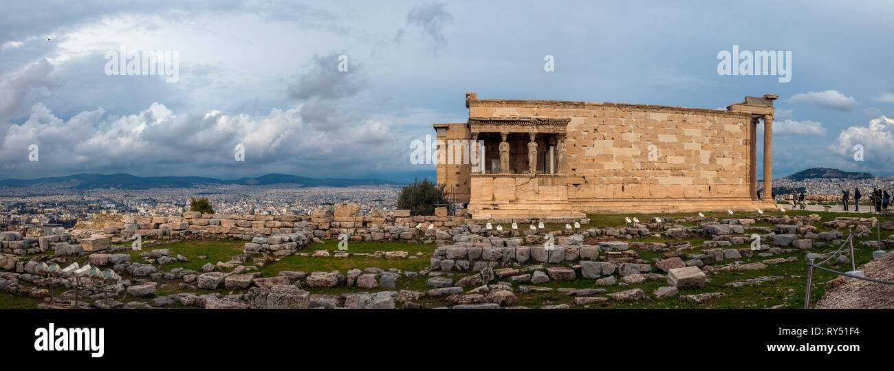 Acropole d'Athènes. Vue panoramique Banque D'Images