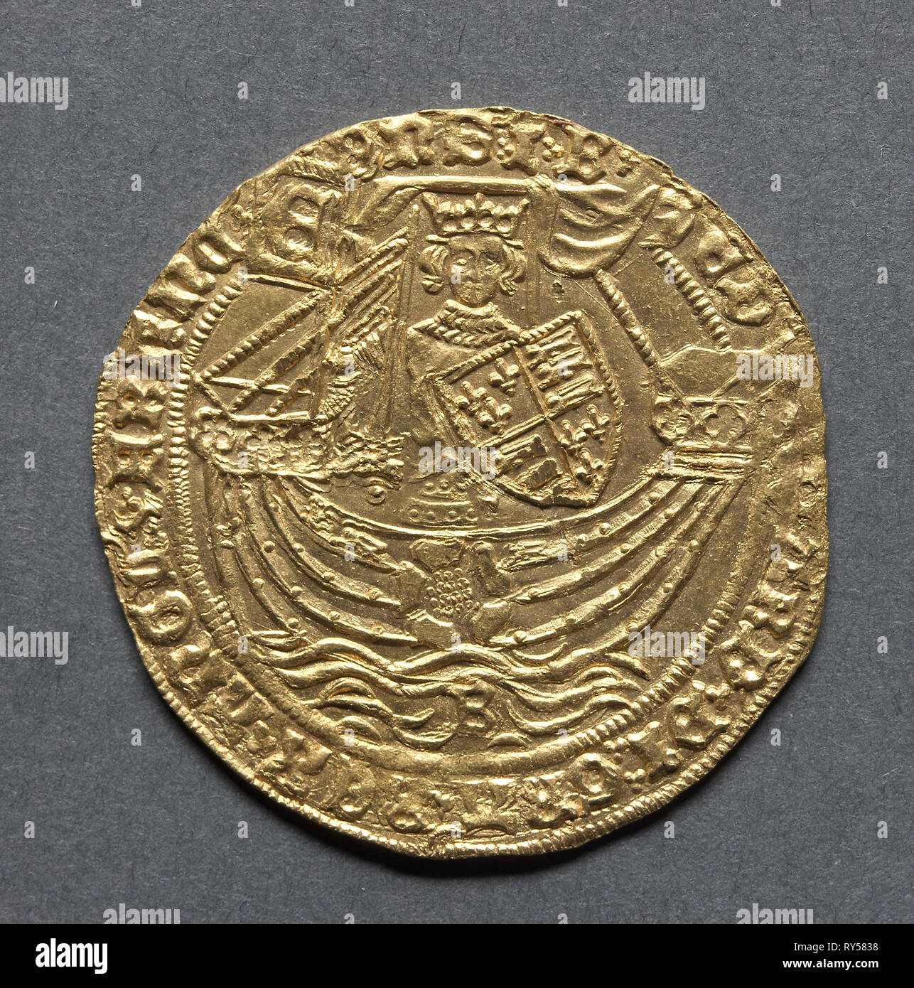 1464/5-1470 , monnaie. L'Angleterre, Édouard IV (premier règne 1461-1470, deuxième règne 1471-1483). L'or Banque D'Images